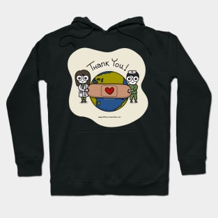 Thank you Carers, Healthcare Workers, Heroes, Gratitude (Off-White) - mydoodlesateme Hoodie